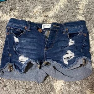 Blue jean shorts